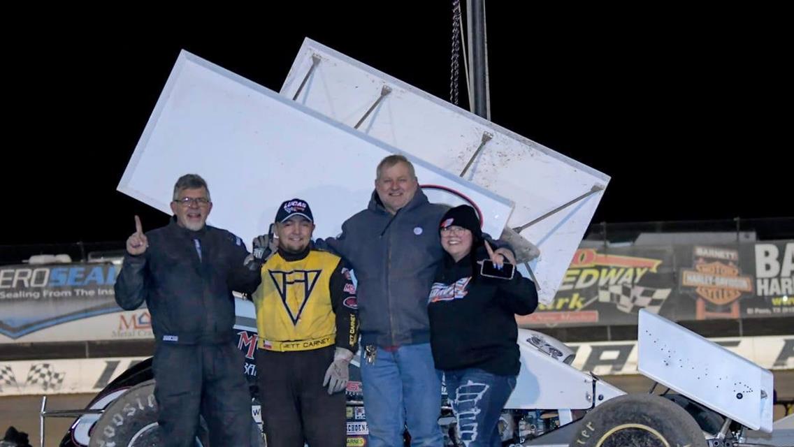 Jett Carney Captures Career First Lucas Oil POWRi Vado Super Sprint Feature Victory