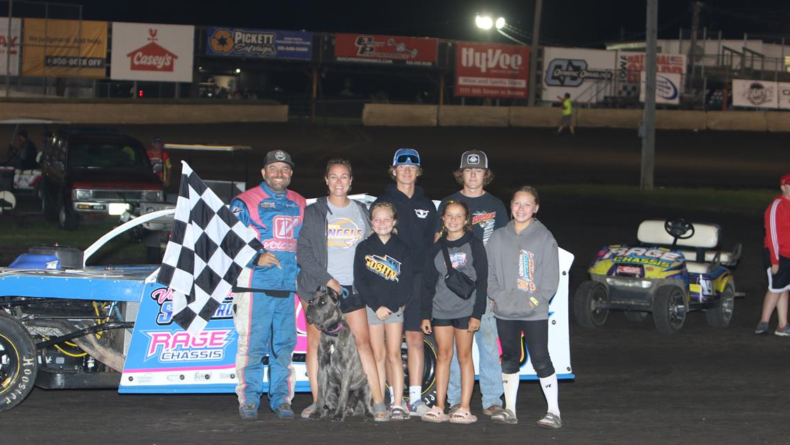Schmidt repeats in Stock Cars, Gustin, Anderson, Christensen, and Glick see first checkers