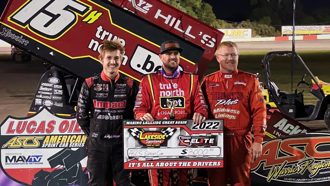 Hafertepe Dominates At Lakeside With The Lucas Oil American Sprint Car Series