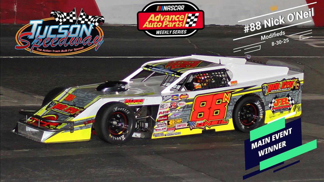 Nick O&#39;Neil grabs sixth victory of 2025 at Tucson Speedway