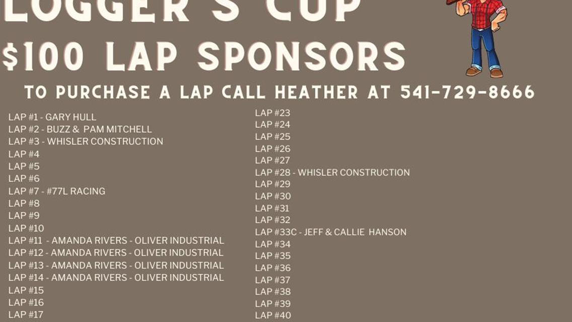 LAST DAY TO PURCHASE A LAP FOR THE VIRGIL HANSON MEMORIAL LOGGER&#39;S CUP!