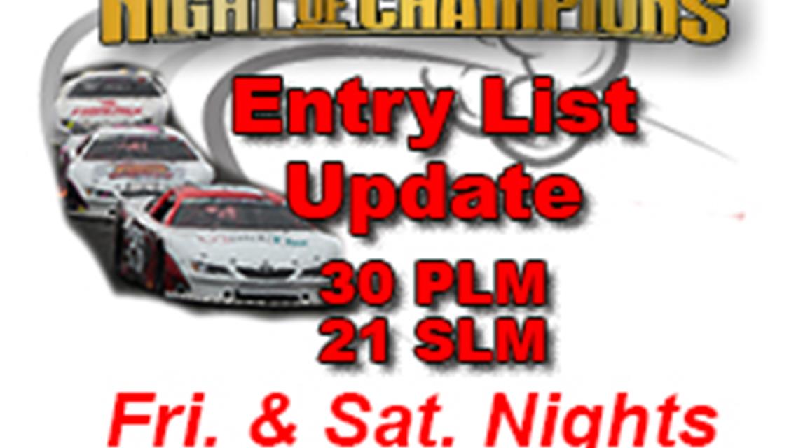 Total of 50 Late Models to Compete This Weekend in Night of Champions