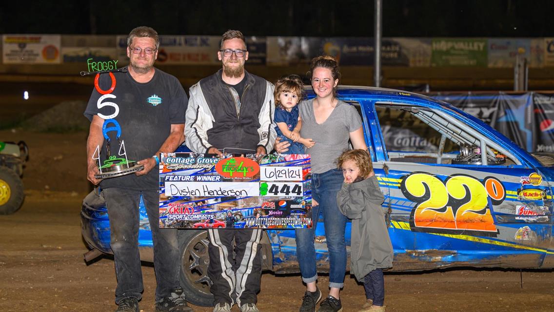 Henderson Wins Froggy 44; Towns, Points, Simmons, And Luckman Also Winners At Cottage Grove