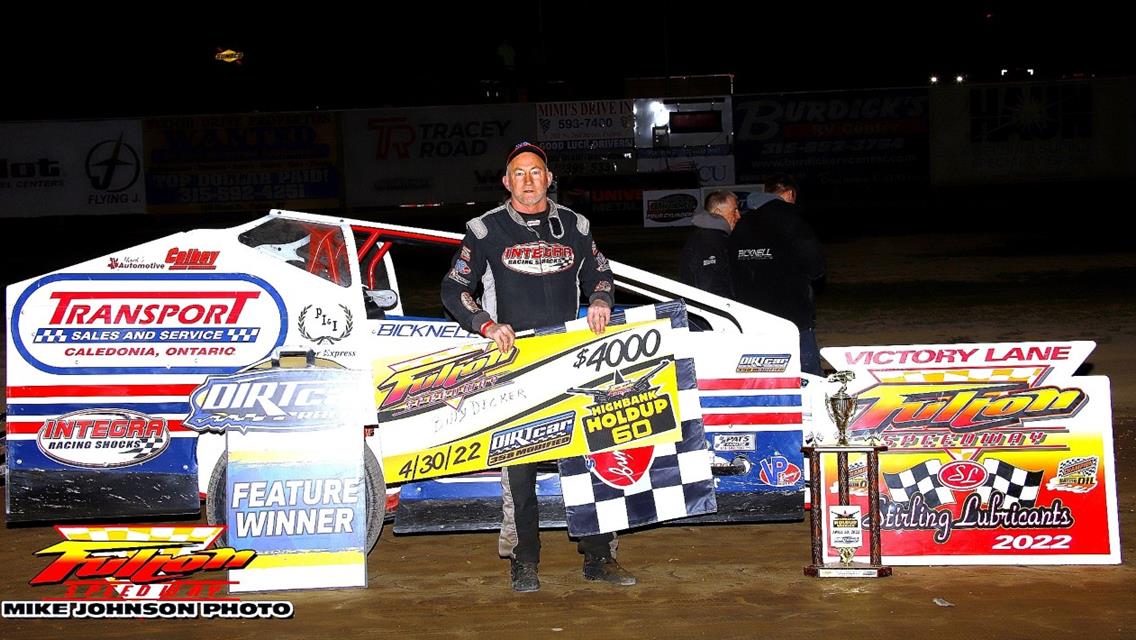 Billy Decker Dominates on His Way DIRTcar 358 Modified Series Win at The Fulton Speedway