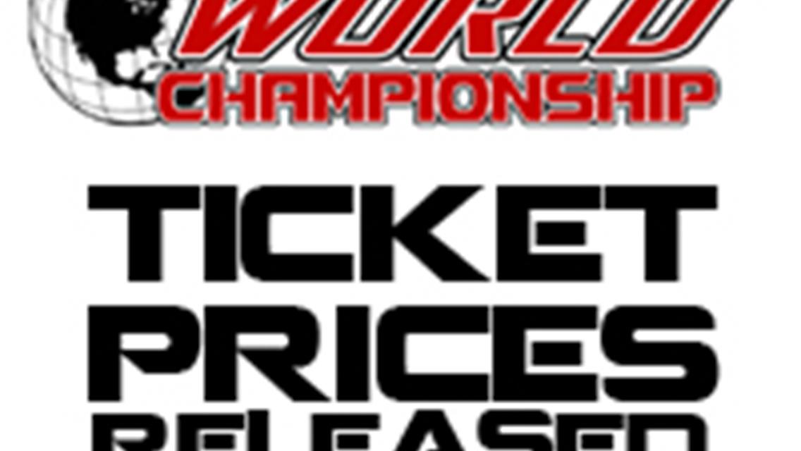 Speedway Releases Ticket Pricing for 2014 Fastrak World Championship Oct 2-4, 2014