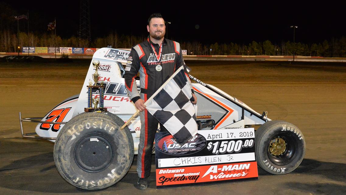 CHRIS ALLEN, JR. WINS THRILLER USAC EAST COAST IN DELAWAREÂ