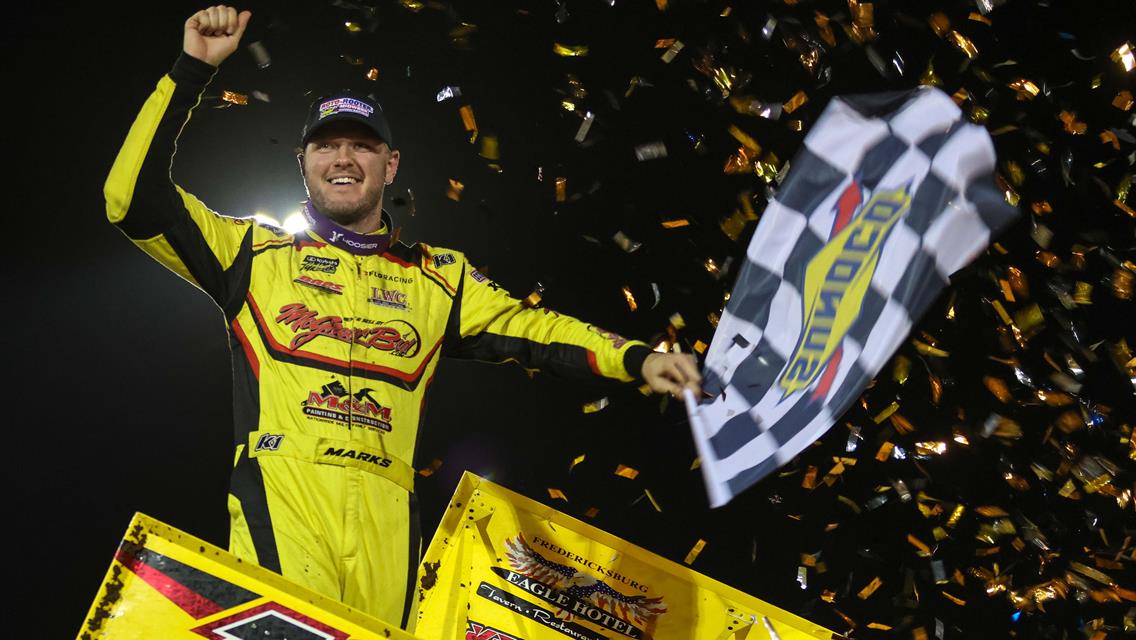 Marks runs down Reutzel to claim Kubota High Limit Midweek win at Lucas Oil Speedway