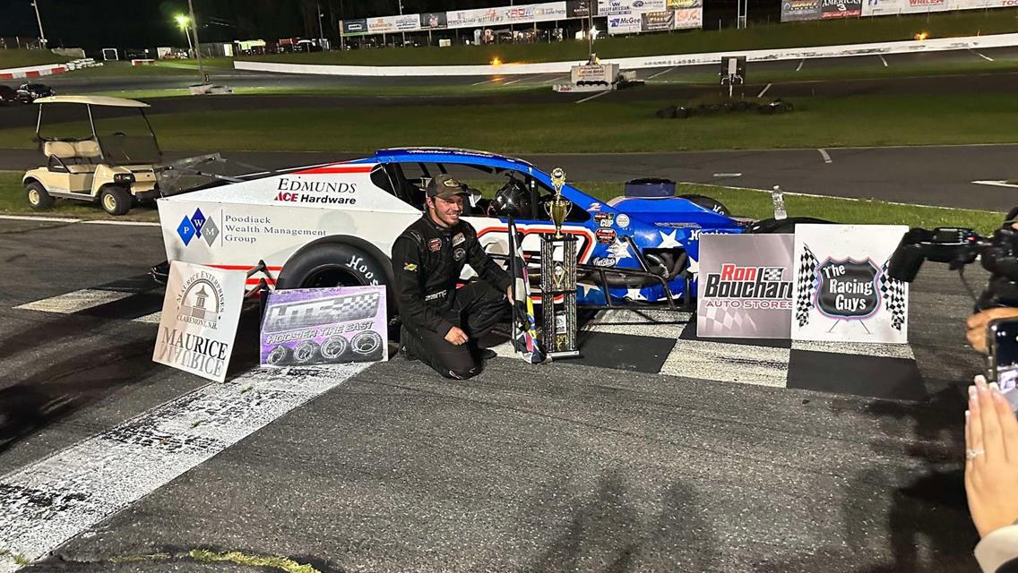 MATT KIMBALL SCORES $7,600 MODIFIED WIN SUNDAY AT CLAREMONT Claremont Motorsports Park Sunday