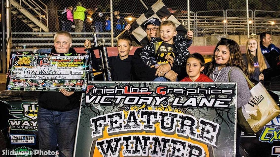 Sunset Speedway Park Closes Out 2016 With Championship Night Presented By FinishLine Graphics; G. Walters, Miller, A. Case, Braaten, LaBarge, Gartner,