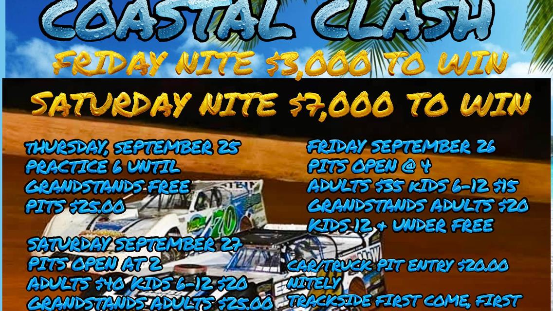 Coastal Clash set for Sept 26th and 27th
