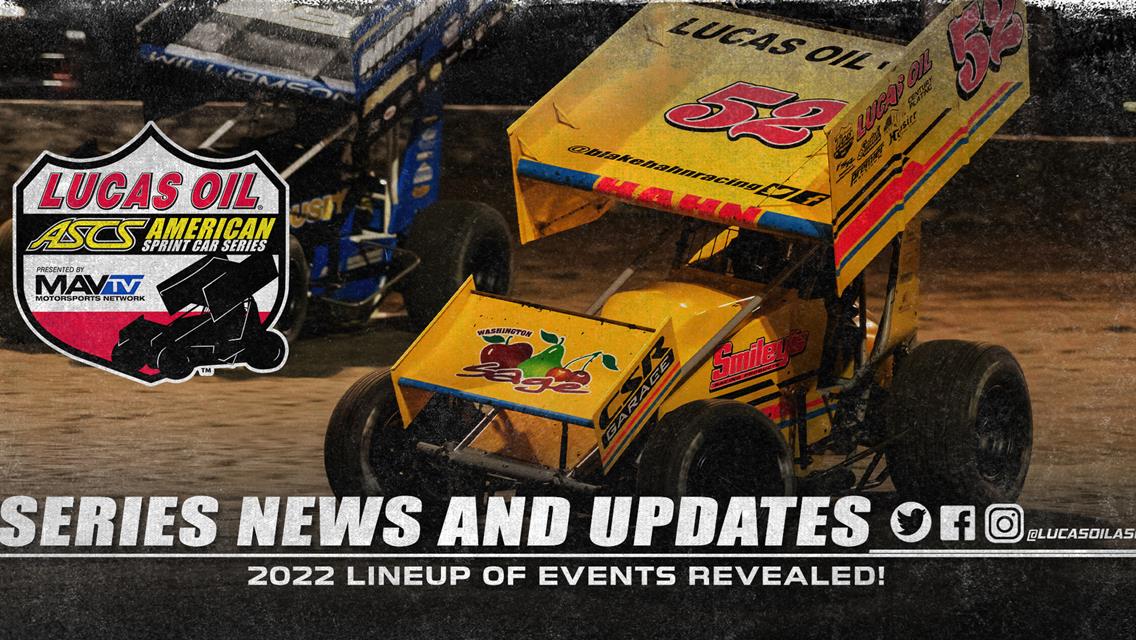 57 Dates And Counting: 2022 ASCS National Lineup Revealed