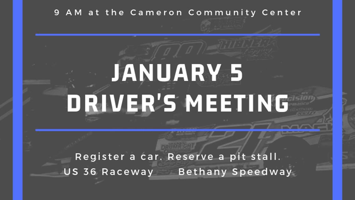 Driver&#39;s Meeting Set for January 5, 2019