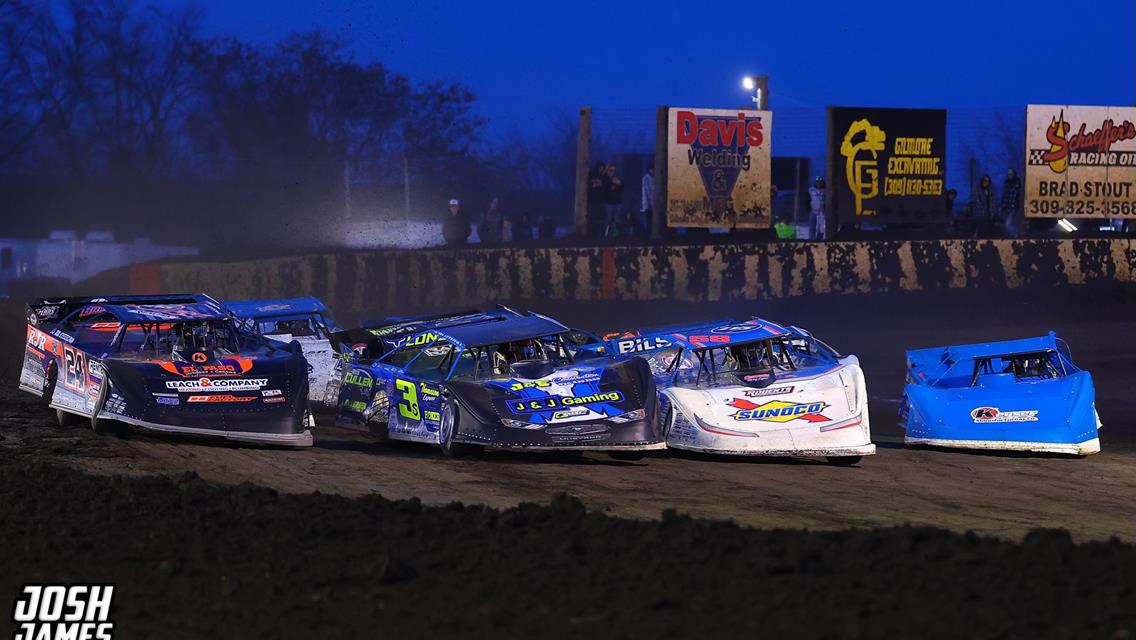 Farmer City Raceway (Farmer City, IL) – World of Outlaws Late Model Series – Illini 100 – April 11th-12th, 2025. (Josh James Artwork)