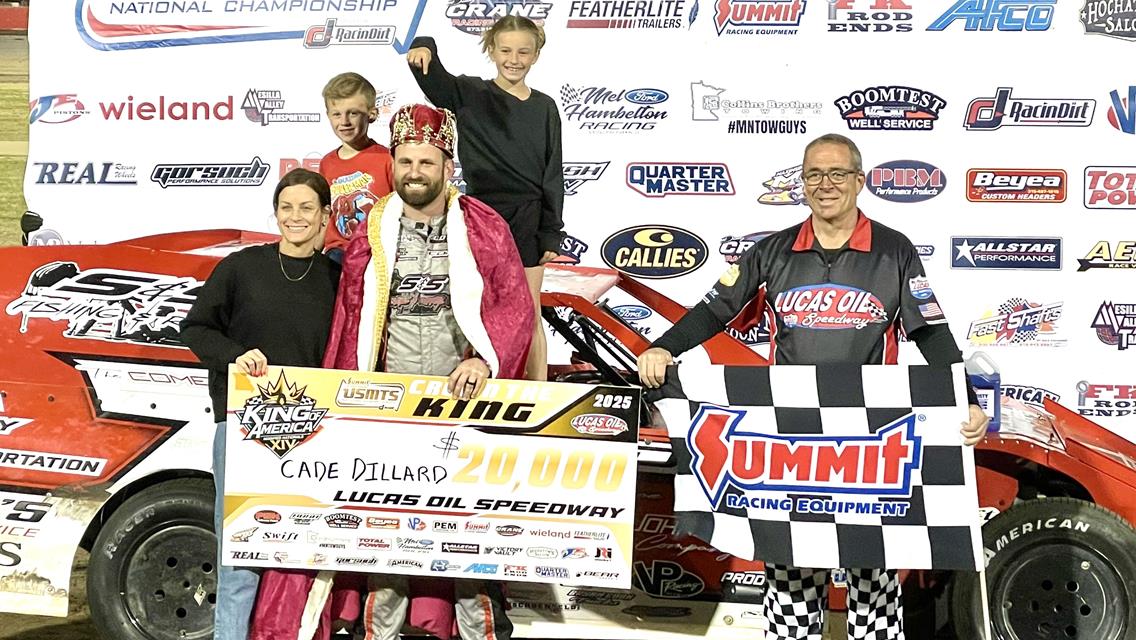 Dillard takes command late for USMTS King of America XIV win at Lucas Oil Speedway