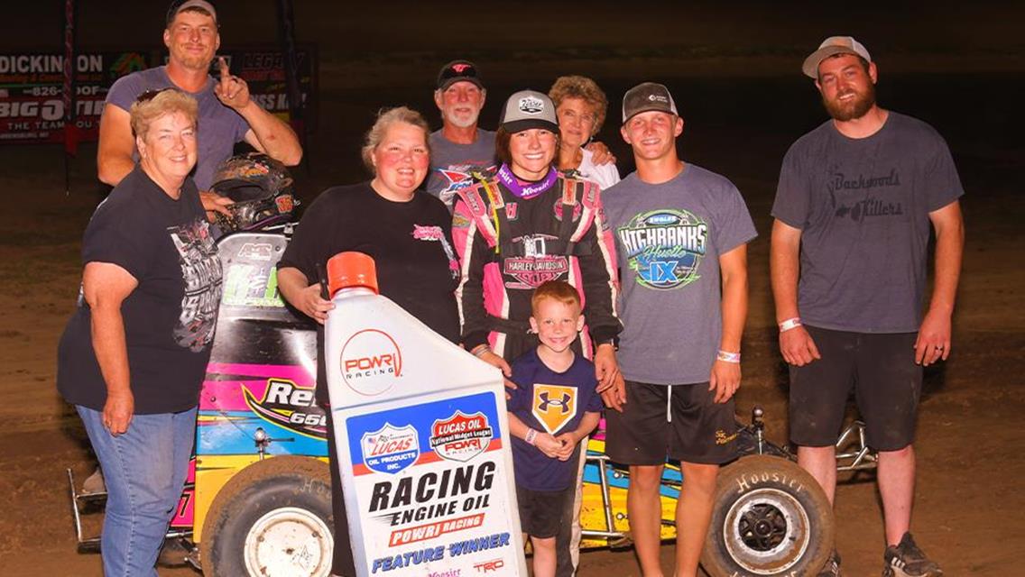 Aubrey Smith Shines in POWRi 600cc Outlaw Non-Wing Micro Victory at Sweet Springs