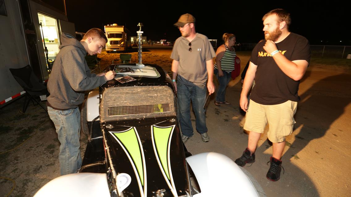 Johnny Kringas celebrates his 2nd victory of the 2015 Season