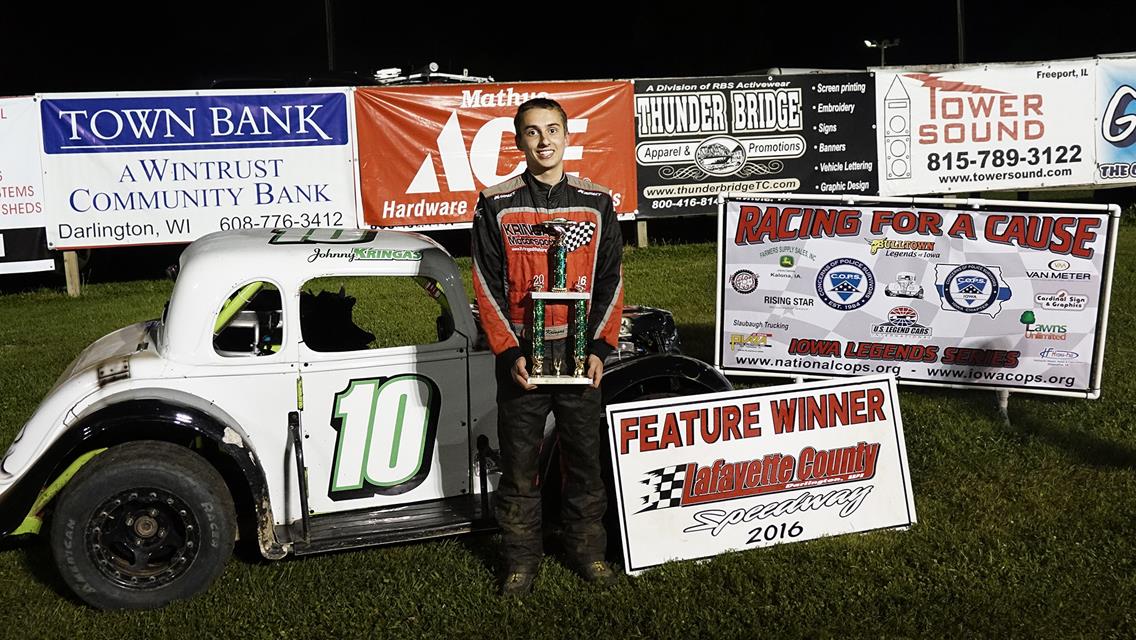 Kringas Wins C.O.P.S. Race – Lafayette County Speedway, Darlington WI