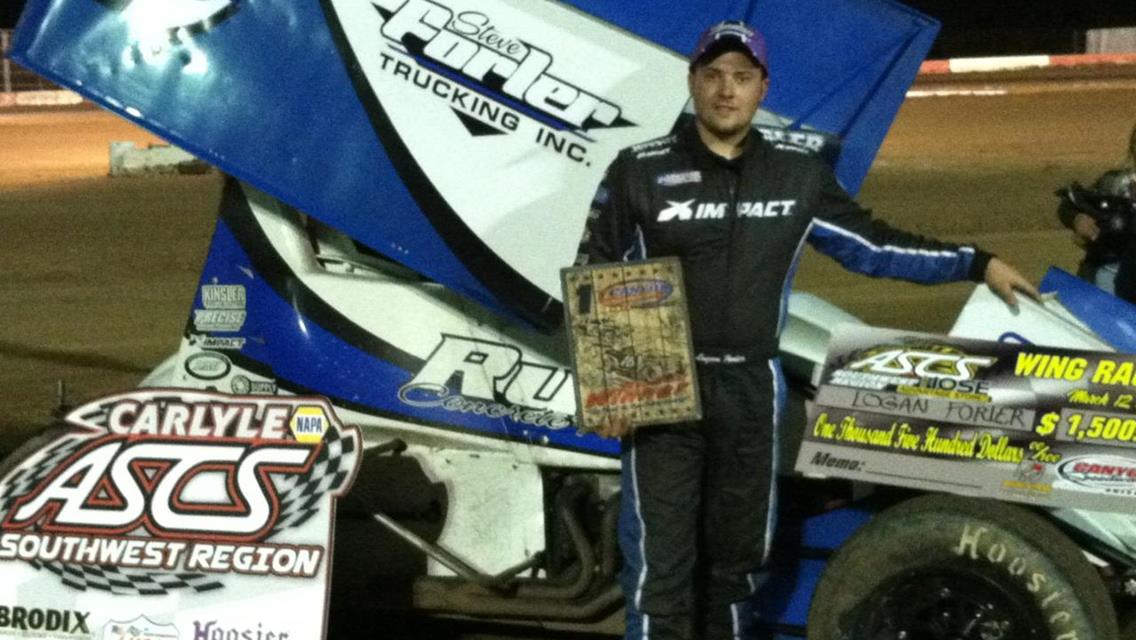 Logan Forler Tops Carlyle Tools ASCS Southwest Region at Canyon Speedway Park