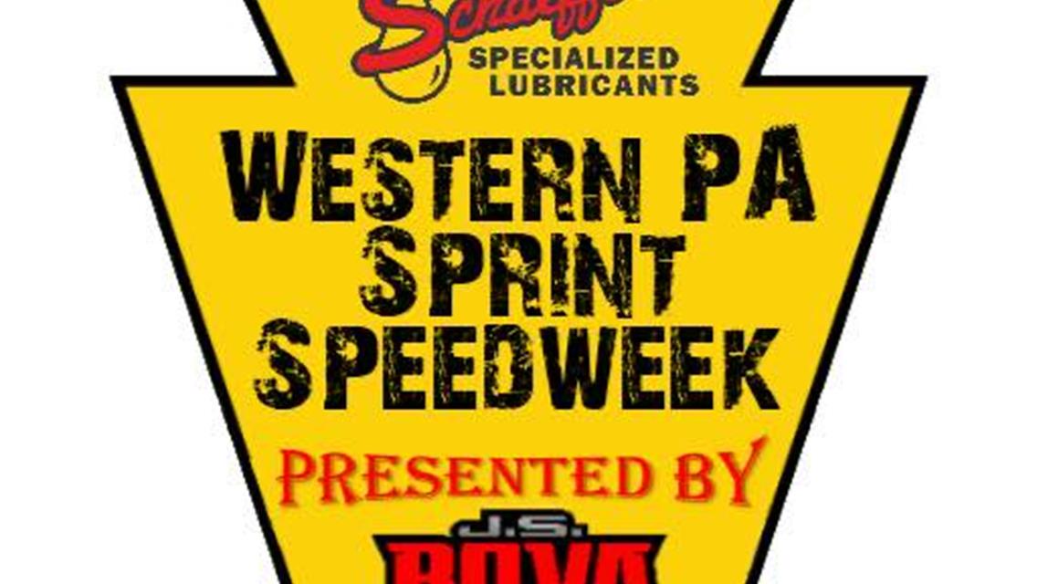 WESTERN PA SPRINT SPEEDWEEK CROSSES THE BORDER TO SHARON ON SATURDAY; &quot;410&quot; SPRINTS, RUSH SPRINTS, RUSH SPORTSMAN MODS &amp; ECONO MODS ON TAP