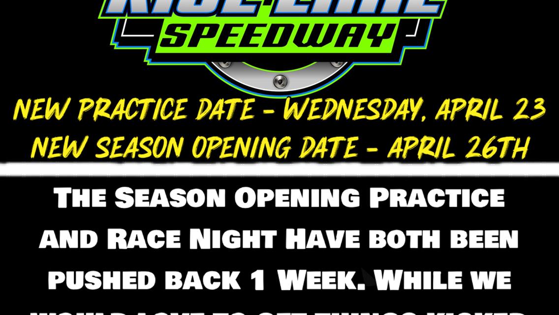 Rice Lake Speedway Pushes Back Season Opener 1 week