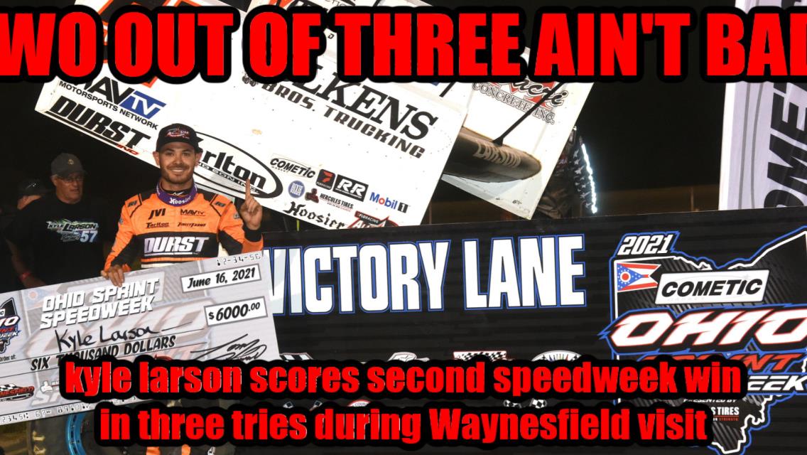 Kyle Larson scores second Speedweek victory in three tries during Waynesfield visit
