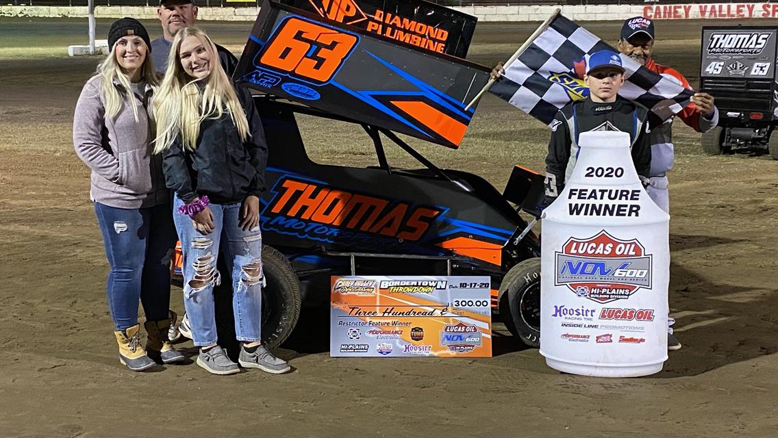 Flud, Fezard and Thomas Earn Lucas Oil NOW600 Series Wins During Border-Town Throwdown Finale at Caney Valley Speedway
