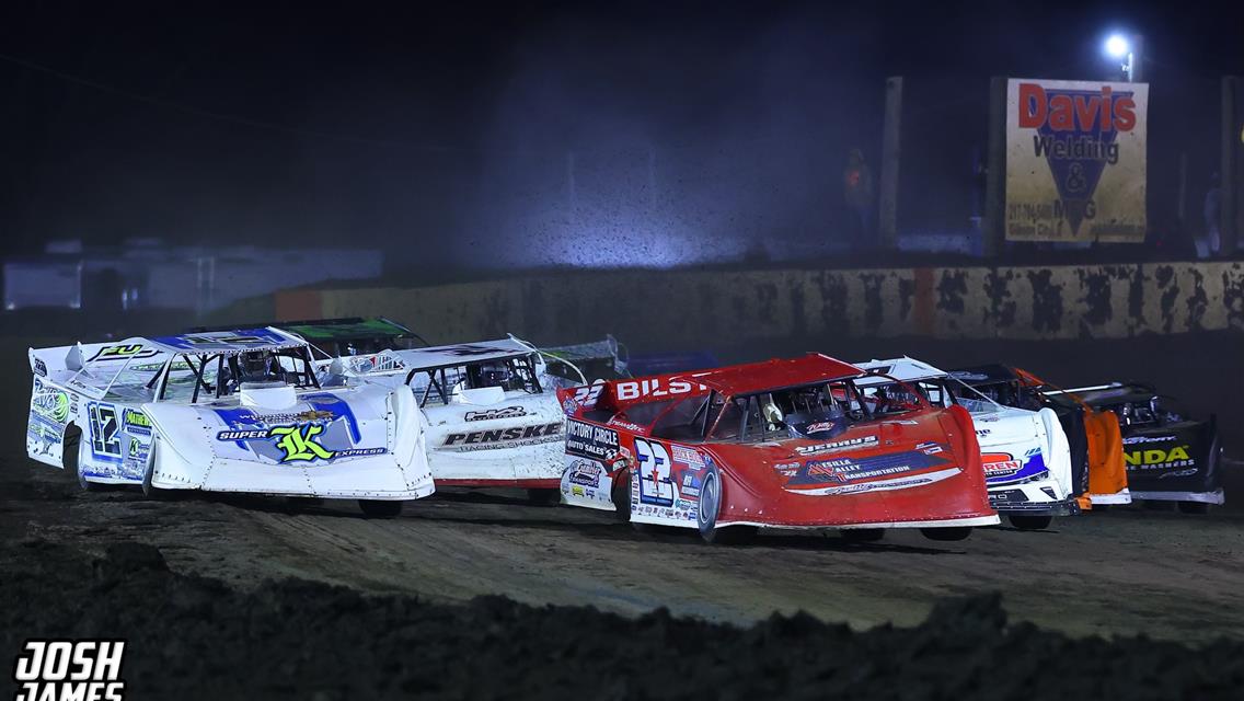 Farmer City Raceway (Farmer City, IL) – World of Outlaws Late Model Series – Illini 100 – April 11th-12th, 2025. (Josh James Artwork)