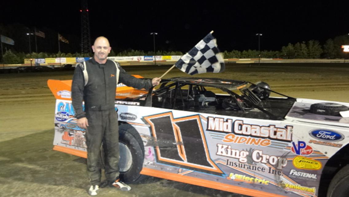 JOE WARREN GETS 1ST WIN IN SUPER LATES - MULLINS CHAMP - DAVID PETTYJOHN &amp; BOB GEIGER SURVIVE VICIOUS CRASH