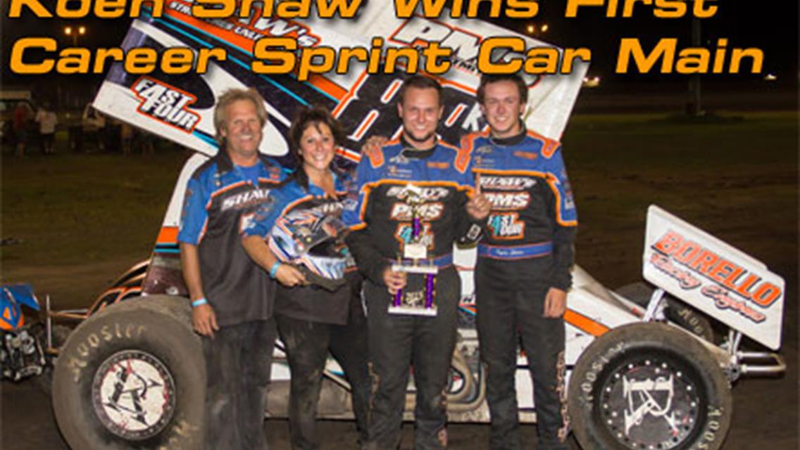 Koen Shaw Wins First Career Sprint Car Main