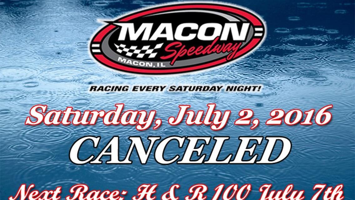 Weather Causes Cancelation At Macon Speedway