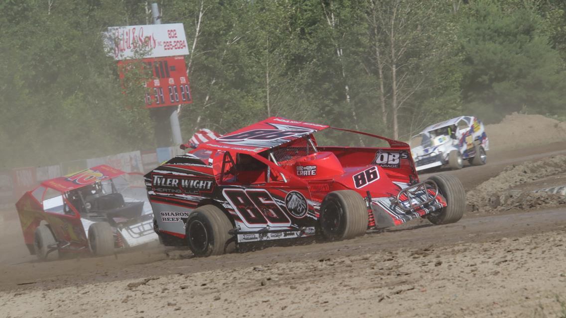 Mike Ryan gets his first win of the season in the DIRTcar Sportsman Modifieds  Jesse Dunham the same in the LaValley Building Supply Dirt Stocks Event