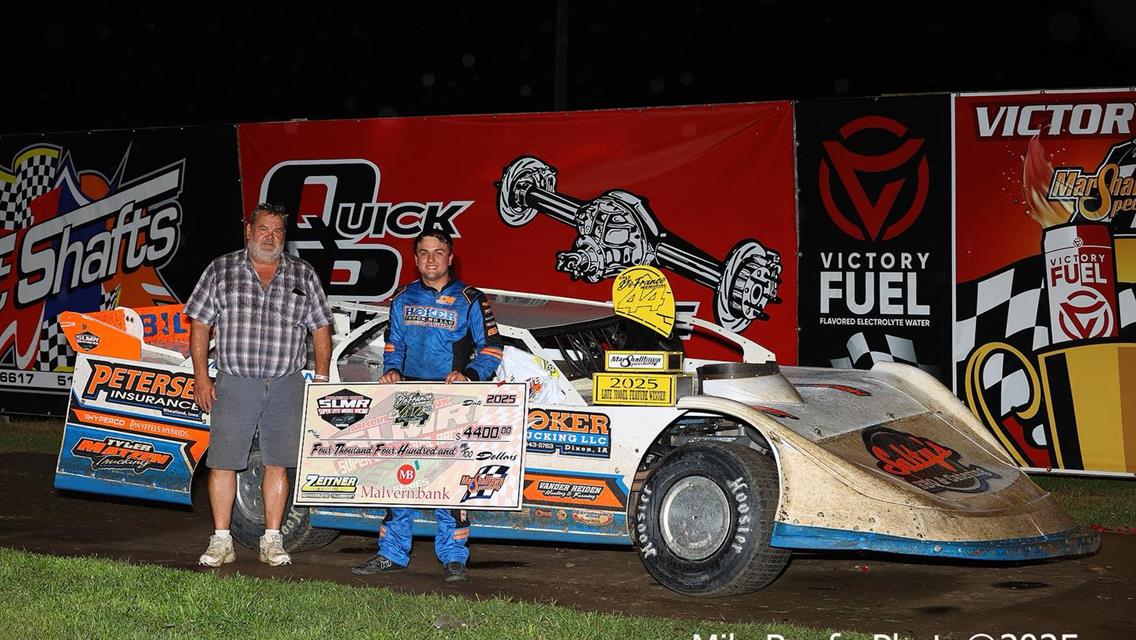 Marshalltown Speedway (Marshalltown, IA) – Malvern Bank East Series – Dale DeFrance Memorial – August 22nd, 2025. (Mike Ruefer photo)