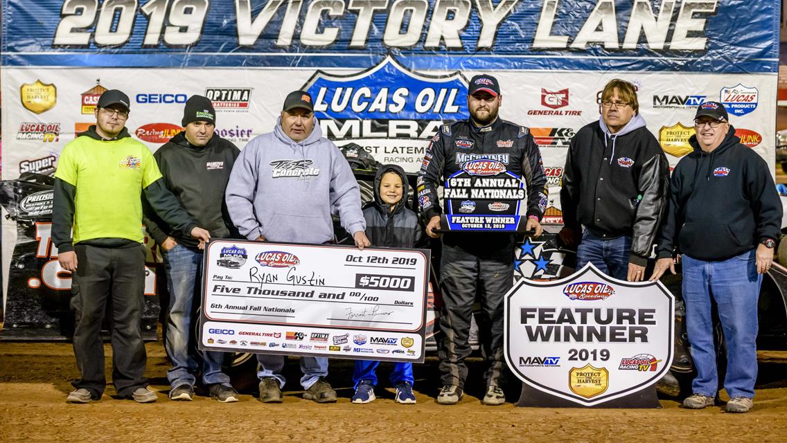 Gustin captures MLRA Fall Nationals opener at Lucas Oil Speedway; first 16 set for B-Mod Clash of Champions II
