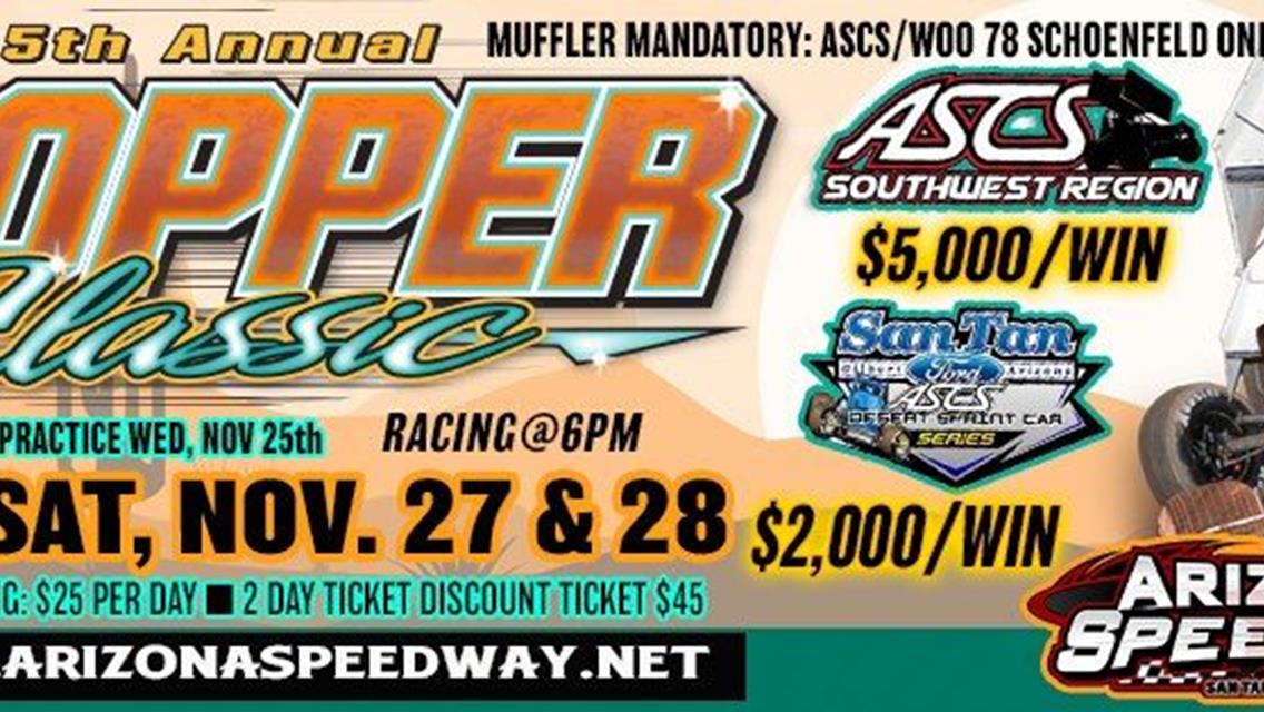 Copper Classic Set For This Weekend With ASCS Southwest and Desert Non-Wing