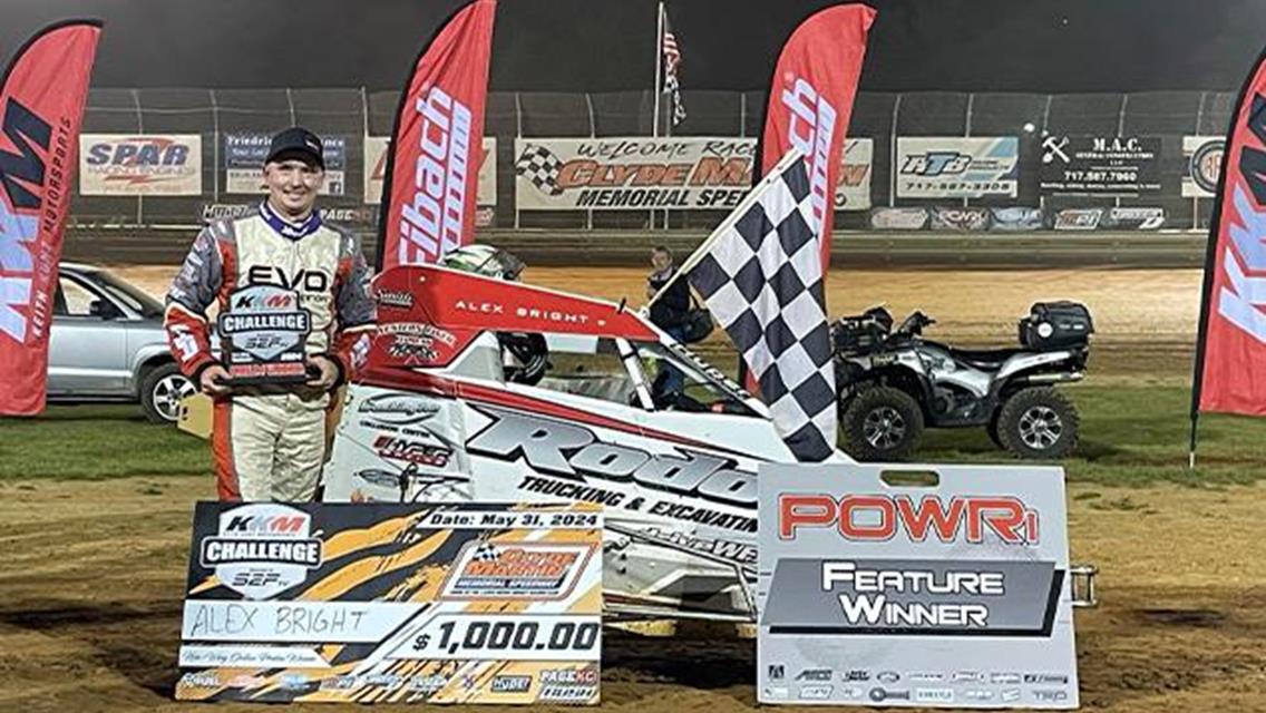 Alex Bright Earns POWRi Outlaw Micro KKM Challenge Preliminary Night Two Victory