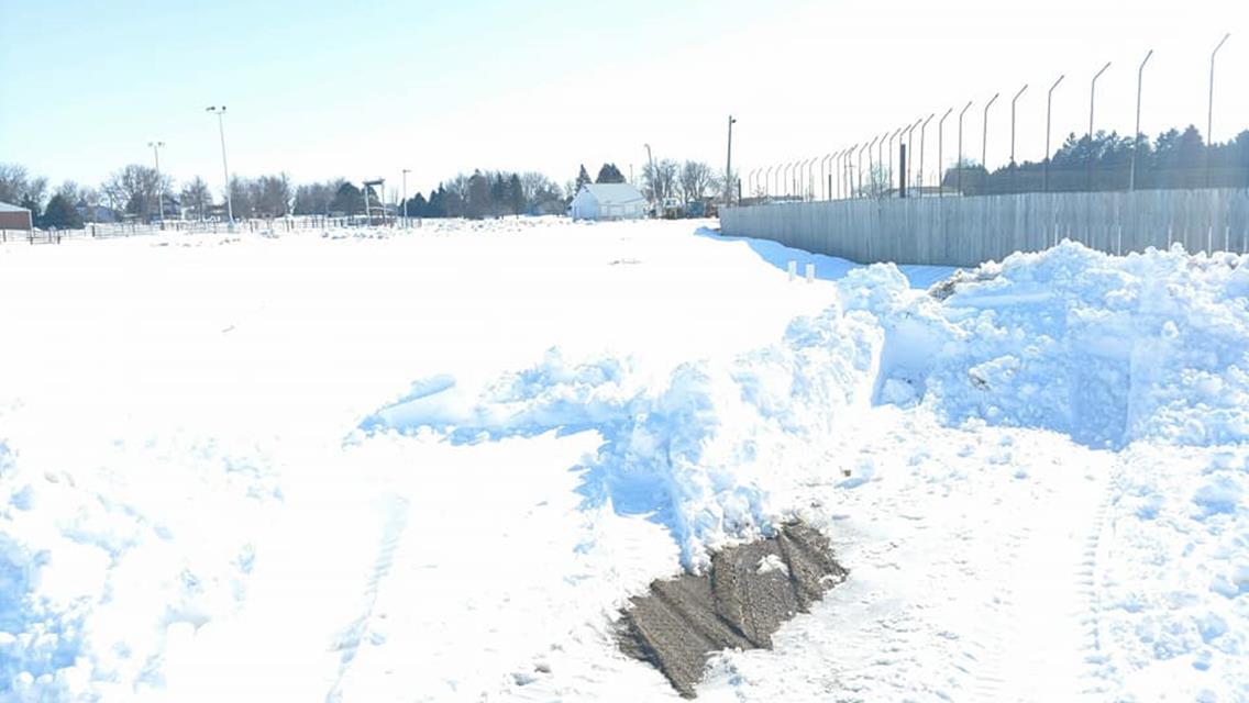 Large Amount of Snow at Murray County Speedway