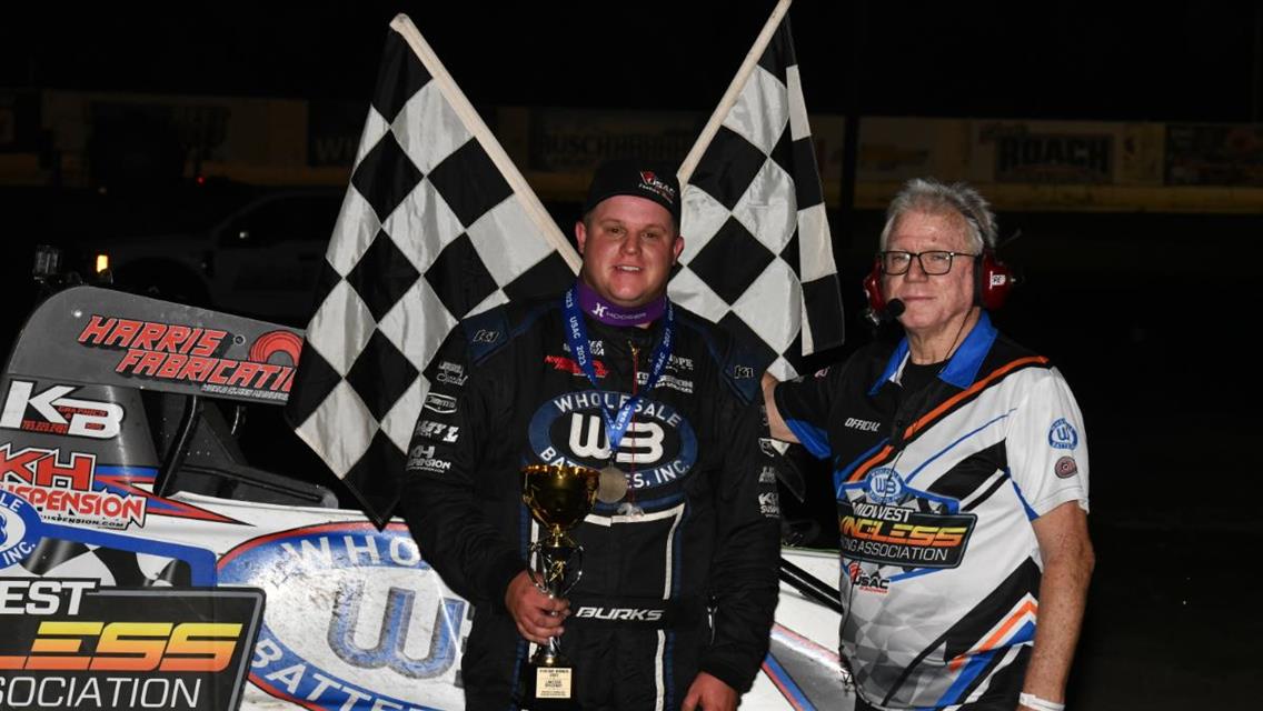 Wyatt Burks scores USAC MWRA victory at Lakeside Speedway