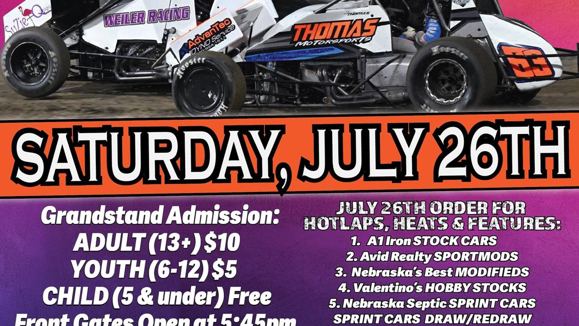 FAN APPRECIATION NIGHT PRESENTED BY A1 IRON - SAT, JULY 26TH