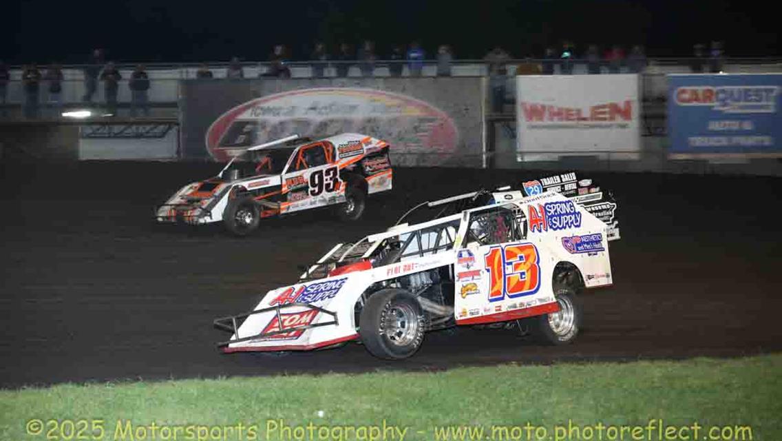 Laney and Avila take Anniversary checkers at Boone Speedway.