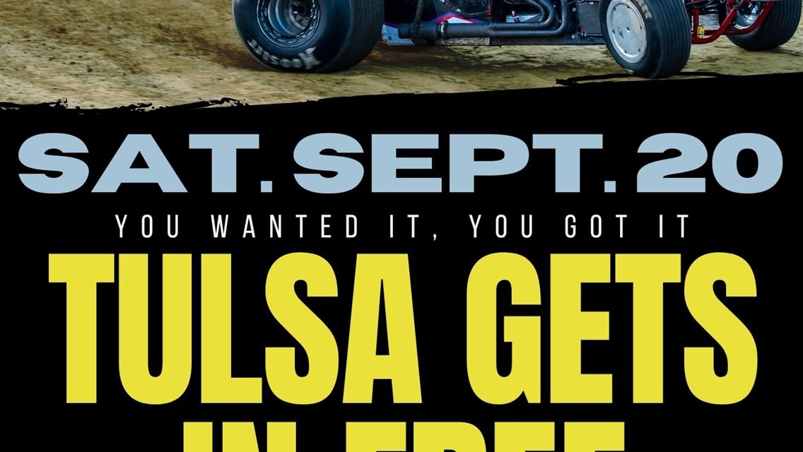 Tulsa Gets In FREE On Saturday, September 20