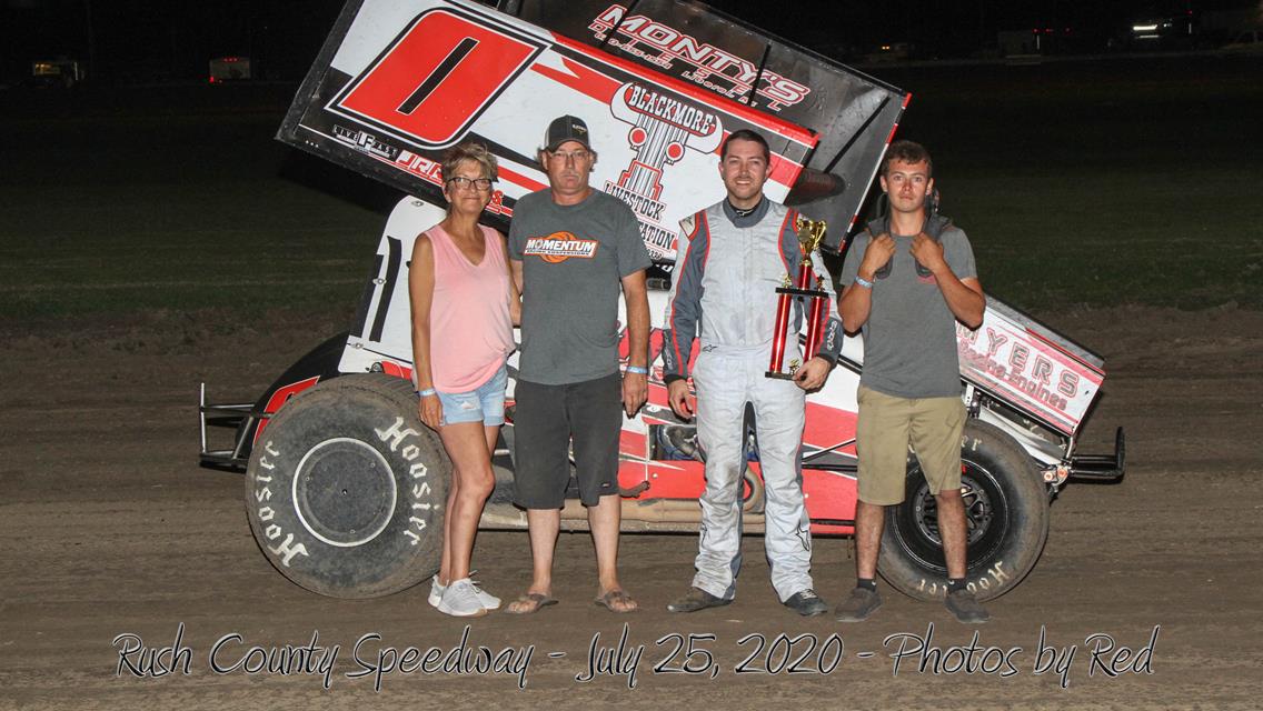 Steven Richardson Claims URSS Victory with Last Lap Pass at Rush County Speedway