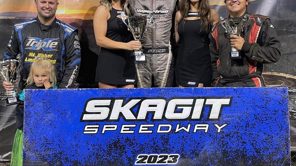 Starks Scores Seventh Victory of Season With 360 Sprint Car Win at Skagit Speedway