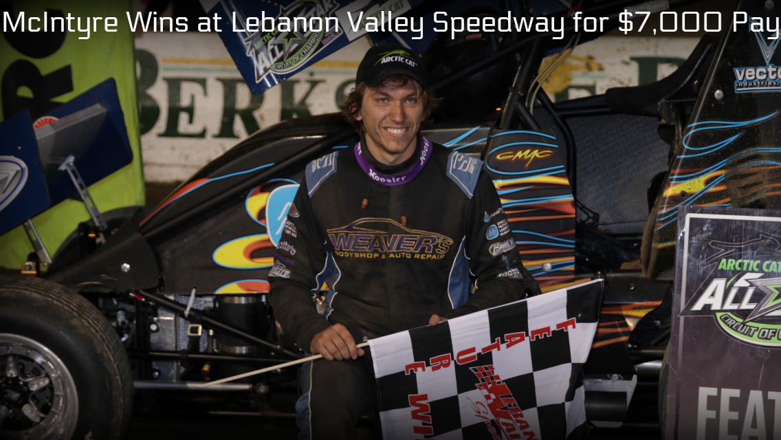 Gerard McIntyre scores $7,000 at Lebanon Valley for first-ever All Star victory