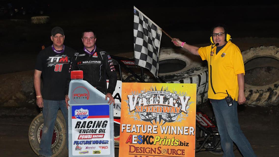 Thomas bests 53-car POWRi field at Valley