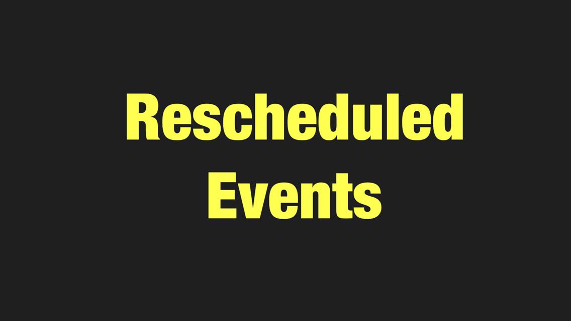 Rescheduled Information &amp; 6/14/19 Rain Checks