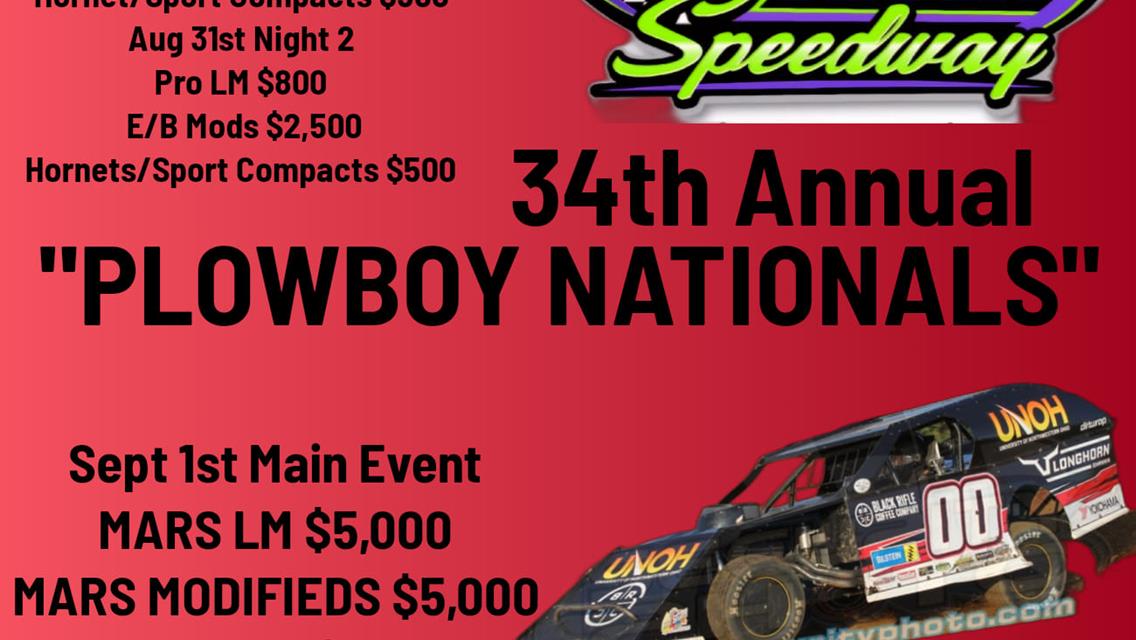 Plowboy Nationals Weekend kicks off tonight!