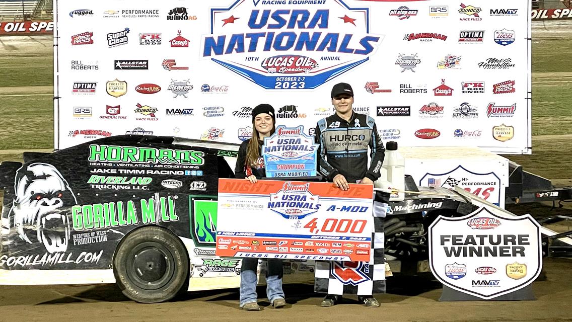 Timm takes command late for Modified win at Summit USRA Nationals