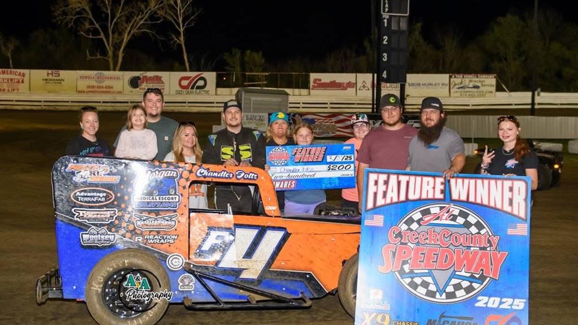 Chandler Foltz Captures NOW600 Sooner State Dwarf Car Series Checkers at Creek County Speedway!