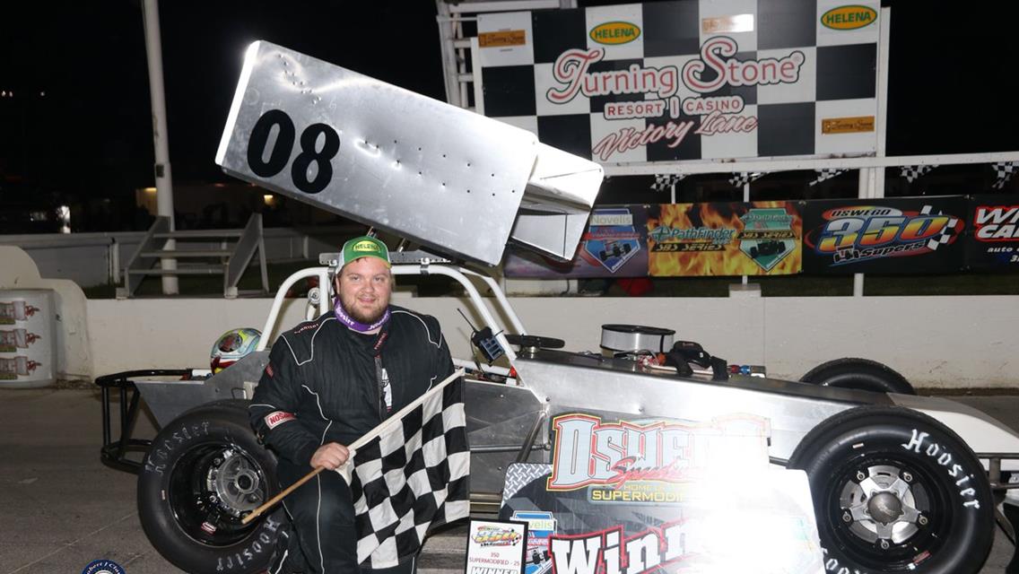 Dalton Doyle Drives to Victory Lane in First Career 350 Supermodified Start