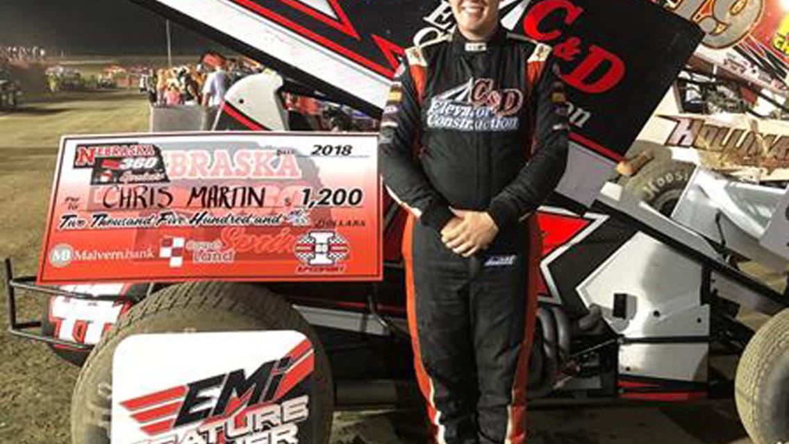 Chris Martin cruises to Nebraska 360 win at I-80 Speedway